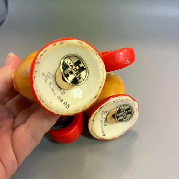 1960 Vintage Holt Howard Colorful Roosters Salt & Pepper Shakers W Stoppers - Picture 9 of 12